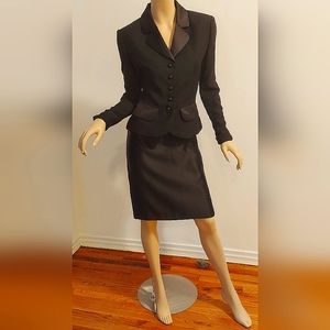 Vtg Yves Saint Laurent skirt Suit Tuxedo